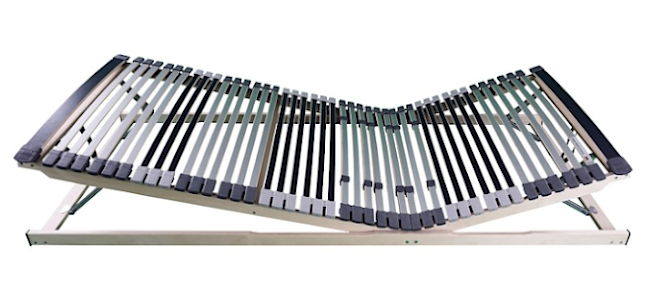 Lattenrost aus Holz mit verstellbaren Leisten, ideal für individuellen Schlafkomfort und Unterstützung.