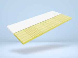 3D Deluxe Kaltschaumtopper in Weiß und Gelb, orthopädisch, atmungsaktiv