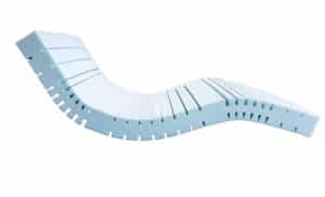 Weicher, beiger Komfort-Kaltschaum mit ergonomischer Wellenform und atmungsaktiven Luftkanälen.