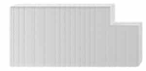 Weiche Matratze mit Eckausschnitt in Weiß, orthopädische Komfortmatratze, rechteckiges Design