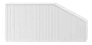 Hochwertige Matratze mit schrägem Eckabschnitt in Weiß, orthopädische Komforteigenschaften