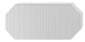 Weiße Matratze mit vier Eckabschnitten, rechteckiges Design, glatte Oberfläche