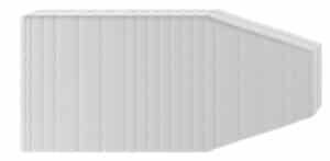 Weiche Matratze mit zwei schrägen Eckabschnitten in Weiß