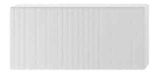 Rechteckige Matratze in Weiß mit vertikalen und horizontalen Mustern