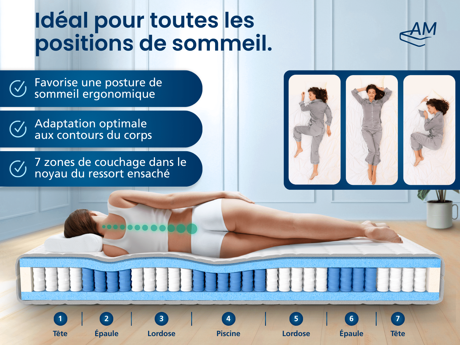 Idéal pour toutes les positions de sommeil - EN