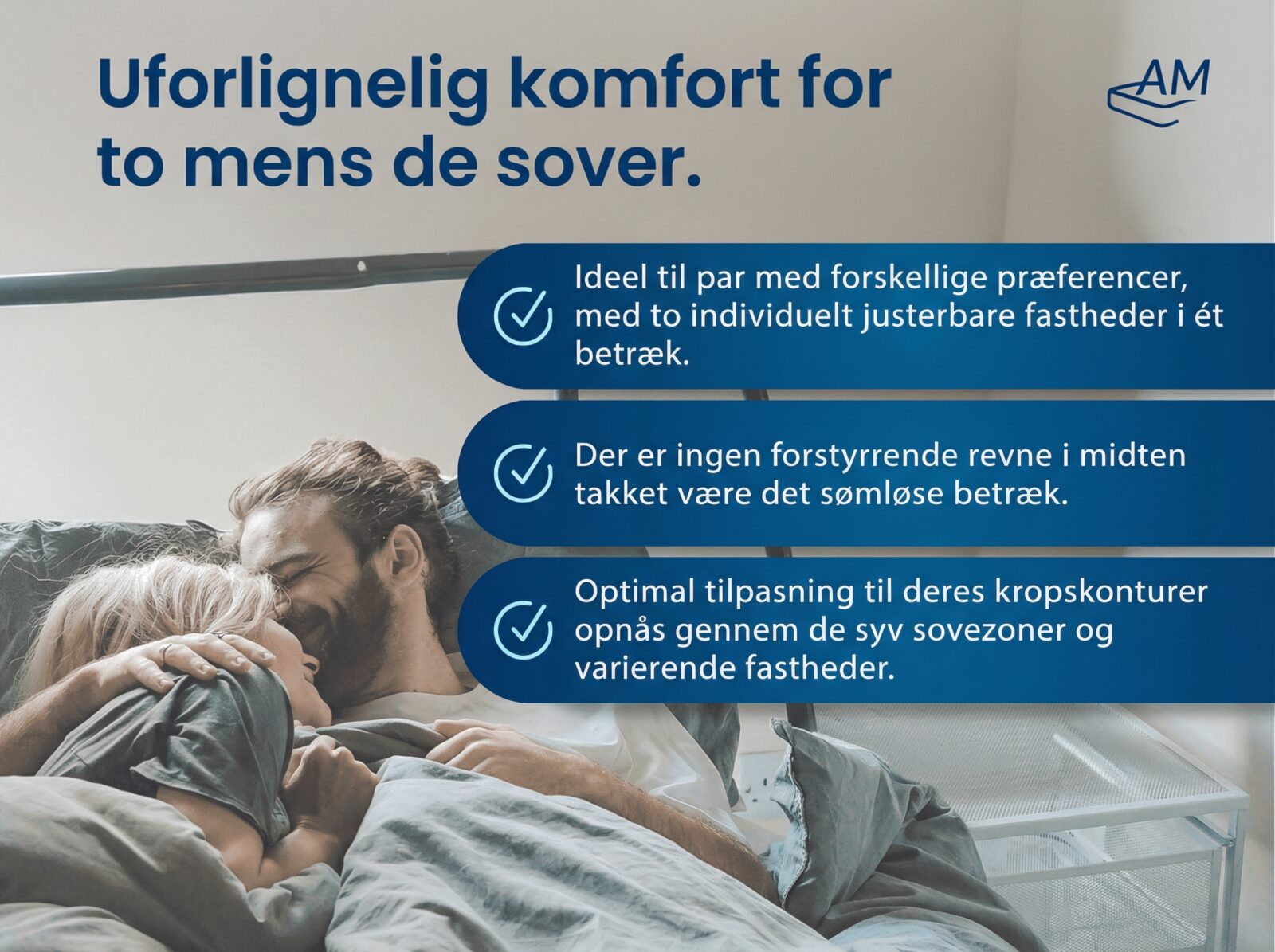 Premium Dobbeltmadras med Pocketfjedre – Billede 2