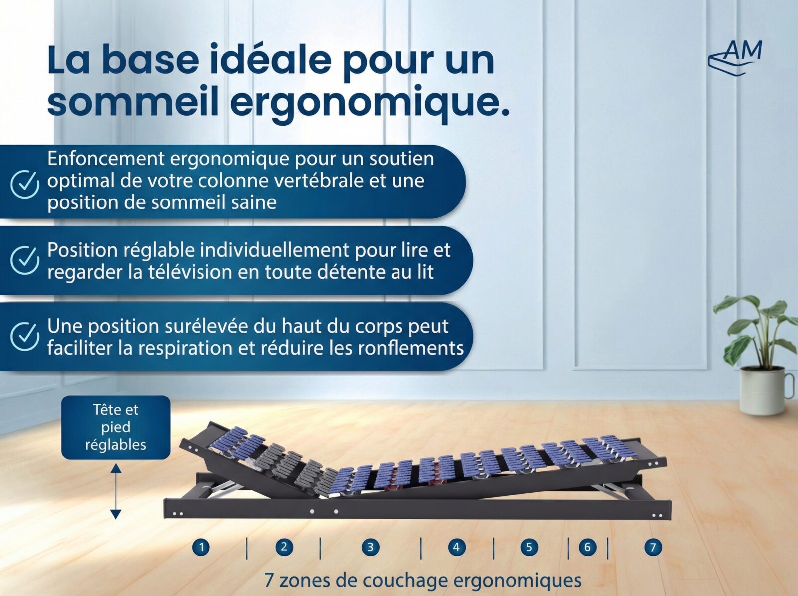 Sommier ergonomique à lattes – Image 2