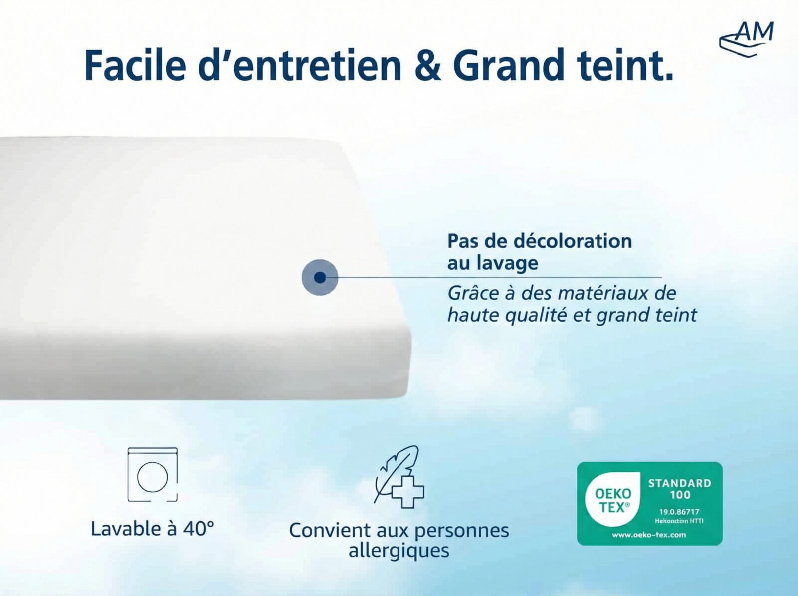 Drap-housse haut de gamme pour surmatelas – Image 5