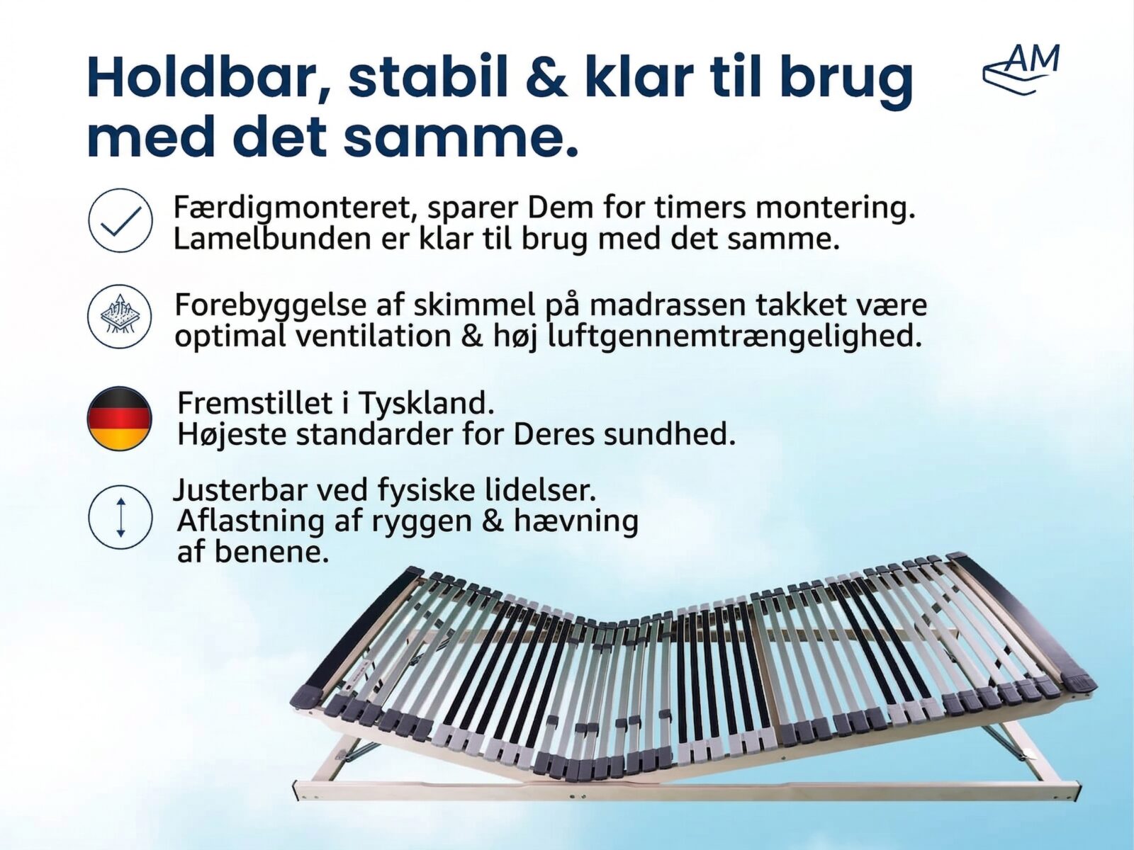 Ergonomisk 7-zoners lamellbund – billede 5