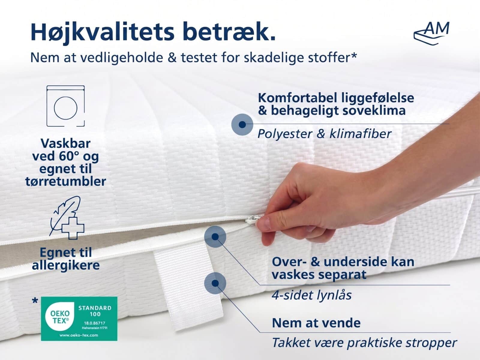 Standard Gelskum Madras med 7 Zoner – Billede 5
