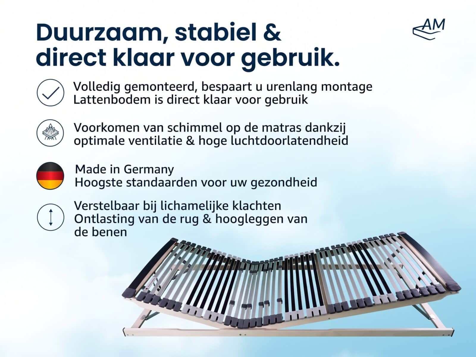 Ergonomische lattenbodem met 7 zones – afbeelding 5